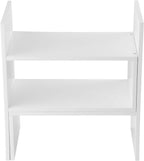 Wood Adjustable Bookshelf Bookcase Expandable Desktop Storage