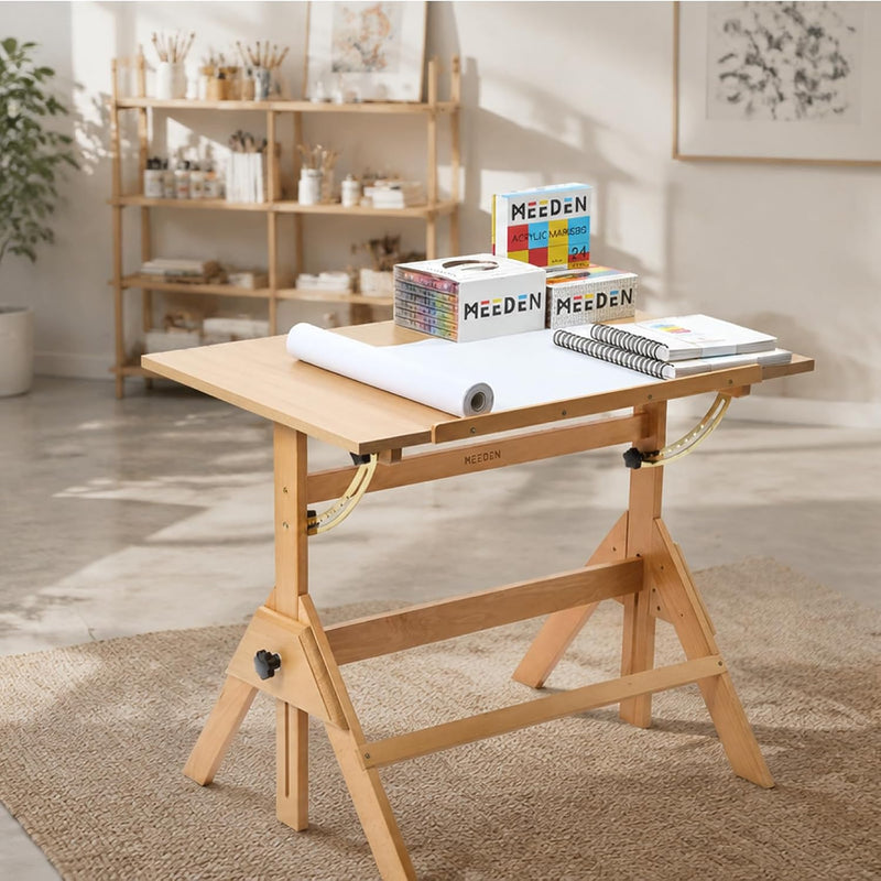 Wood Adjustable Drafting Table: 35.5" X 23.5" Wooden