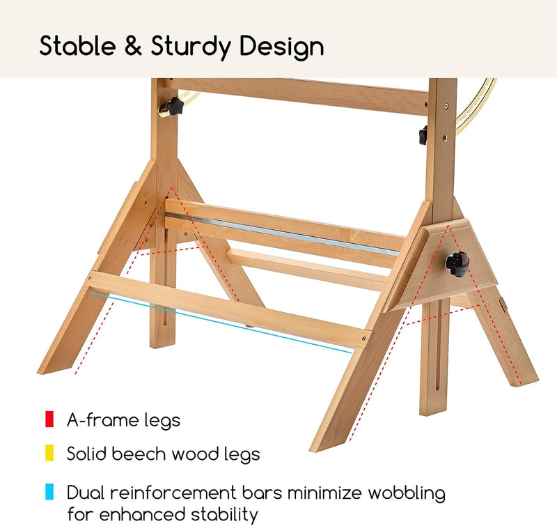 Wood Adjustable Drafting Table: 35.5" X 23.5" Wooden