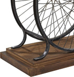 Wood Bike Wide Slatted Top Console Table