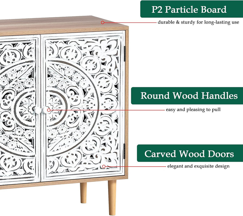 Wood Carving Sideboards for Living Room Cabinets Vintage