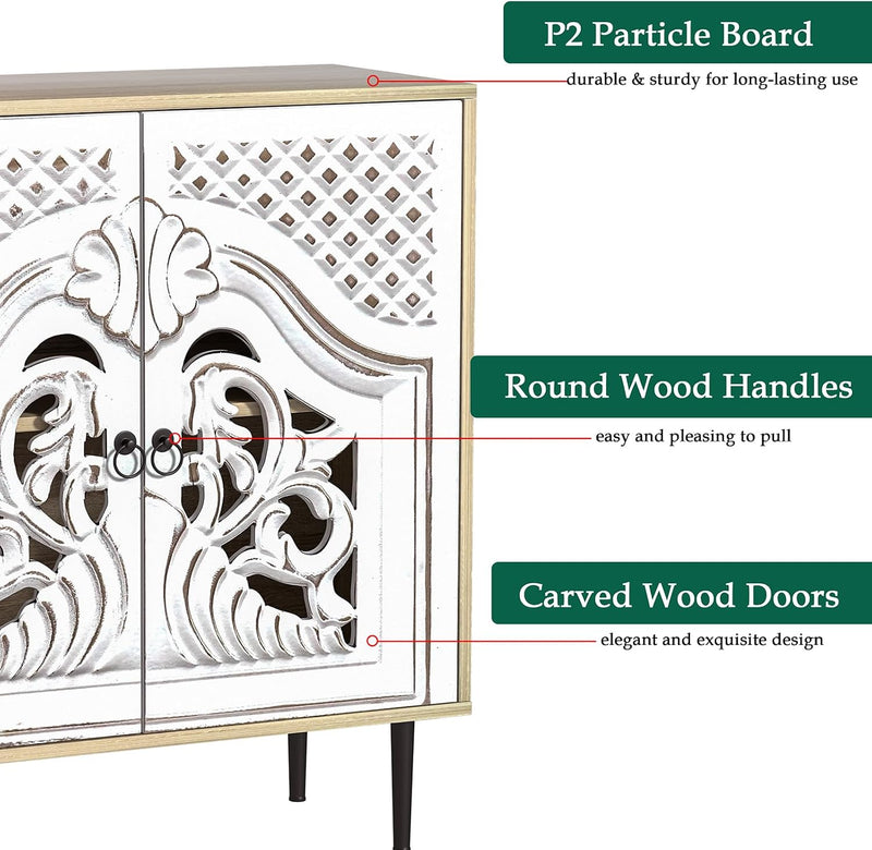 Wood Carving Sideboards for Living Room Cabinets Vintage
