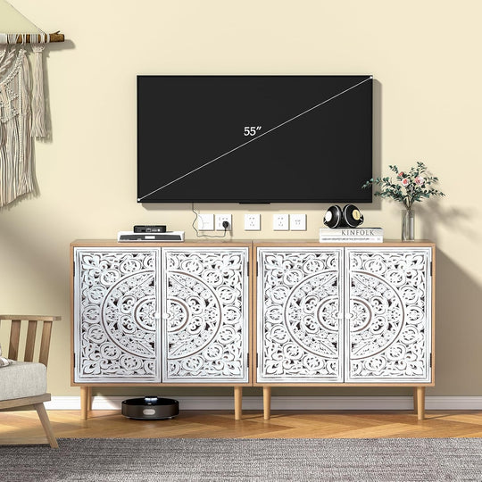 Wood Carving Sideboards for Living Room Cabinets Vintage