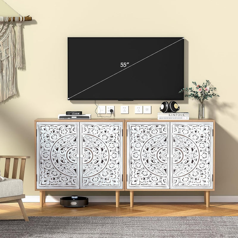Wood Carving Sideboards for Living Room Cabinets Vintage