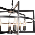 Wood Chandeliers 5-Light Adjustable Height Hanging Rustic