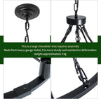 Wood Chandeliers 5-Light Adjustable Height Hanging Rustic