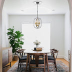 Wood Chandeliers 5-Light Adjustable Height Hanging Rustic