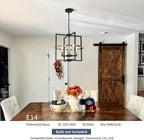 Wood Chandeliers 5-Light Adjustable Height Hanging Rustic