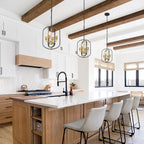 Wood Chandeliers 5-Light Adjustable Height Hanging Rustic