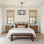 Wood Chandeliers 5-Light Adjustable Height Hanging Rustic