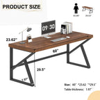 Wood Computer Desk Rustic Home Office Vintage