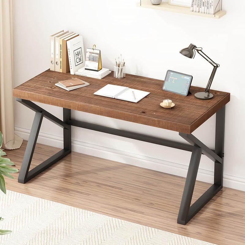 Wood Computer Desk Rustic Home Office Vintage