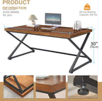 Wood Computer Desk Rustic Home Office Vintage