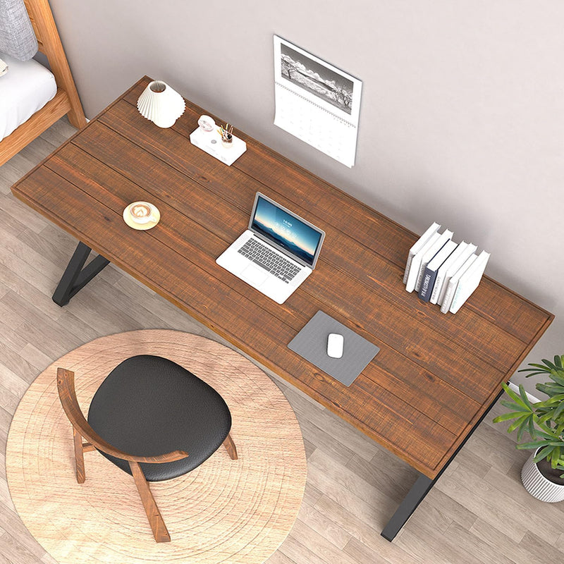 Wood Computer Desk Rustic Home Office Vintage