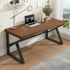 Wood Computer Desk Rustic Home Office Vintage