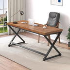 Wood Computer Desk Rustic Home Office Vintage