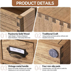 Wood Desktop Drawer Organiser 12 Mini Drawers Storage