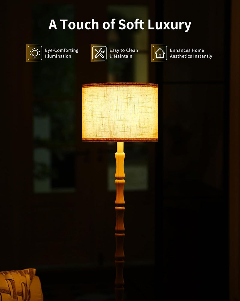 Wood Floor Lamp for Living Room 167CM Tall