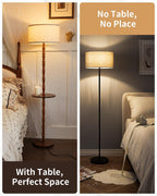 Wood Floor Lamp for Living Room 167CM Tall