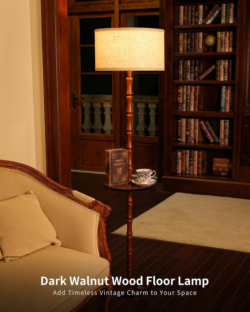 Wood Floor Lamp for Living Room 167CM Tall