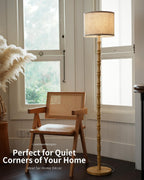 Wood Floor Lamp for Living Room 167CM Tall