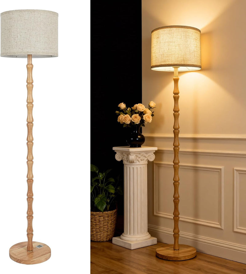 Wood Floor Lamp for Living Room 167CM Tall