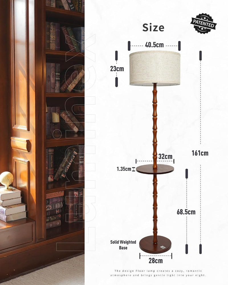 Wood Floor Lamp for Living Room 167CM Tall