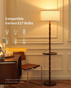 Wood Floor Lamp for Living Room 167CM Tall
