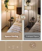 Wood Floor Lamp for Living Room 167CM Tall