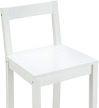 Wood Kitchen Counter Stool with Backrest Bar Dining (Set of 2)