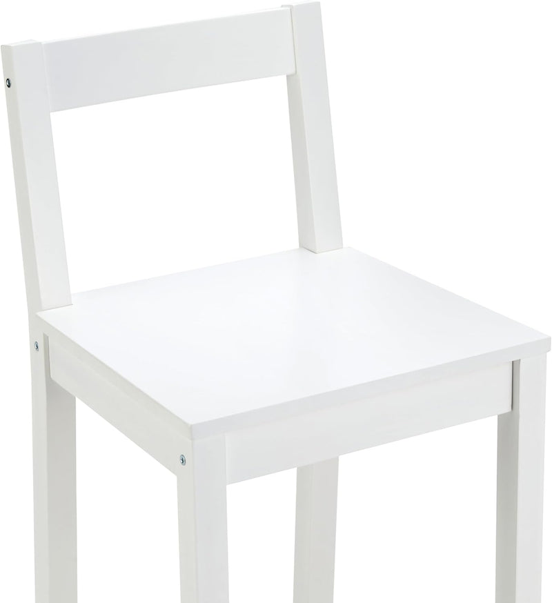 Wood Kitchen Counter Stool with Backrest Bar Dining (Set of 2)