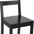 Wood Kitchen Counter Stool with Backrest Bar Dining (Set of 2)