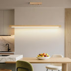 Wood Pendant Light with Remote Control Dimmable 3000K