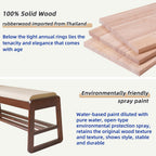 Wood Shoe Storage Bench with Cushion 2 Tier