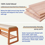 Wood Shoe Storage Bench with Cushion 2 Tier