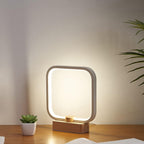 Wood Table Lamp 3-Color Temperature Bedside Bedroom Night