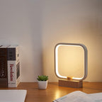 Wood Table Lamp 3-Color Temperature Bedside Bedroom Night