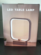 Wood Table Lamp 3-Color Temperature Bedside Bedroom Night