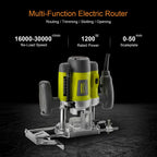 Wood Trimmer Router Tool Electric Woodworking Power Variable