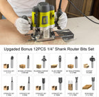 Wood Trimmer Router Tool Electric Woodworking Power Variable
