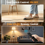 Wood Tripod Floor Lamp with Remote Control Timer
