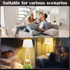 Wood Tripod Floor Lamp with Remote Control Timer