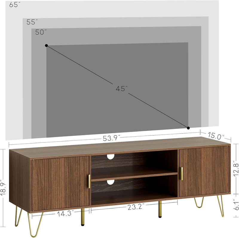 Wood TV Stand for Up to 65 Inch