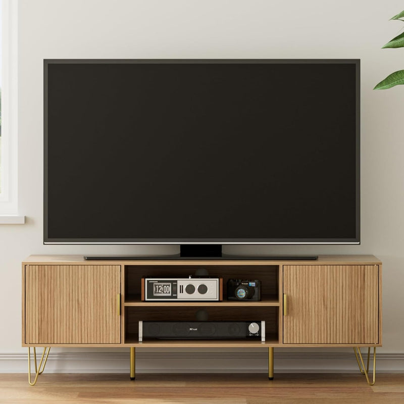 Wood TV Stand for Up to 65 Inch