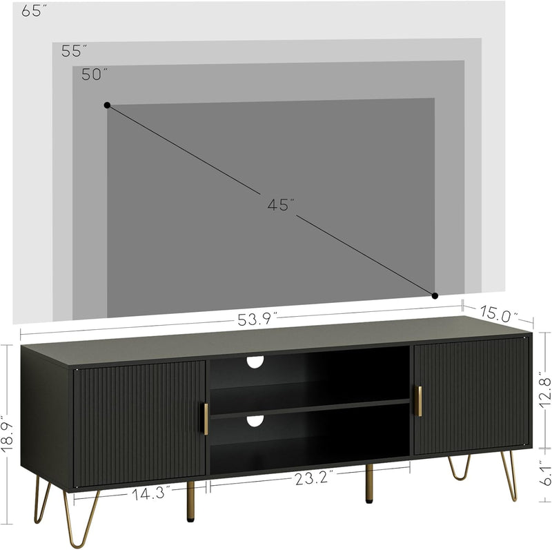 Wood TV Stand for Up to 65 Inch