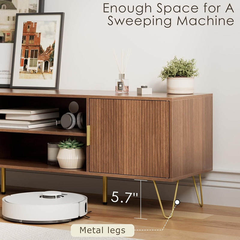 Wood TV Stand for Up to 65 Inch