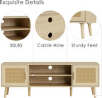 Wood TV Stand for Up to 65 Inch