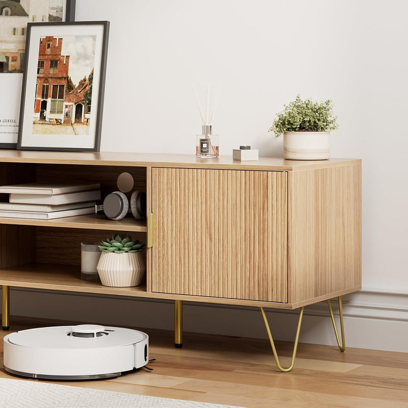 Wood TV Stand for Up to 65 Inch