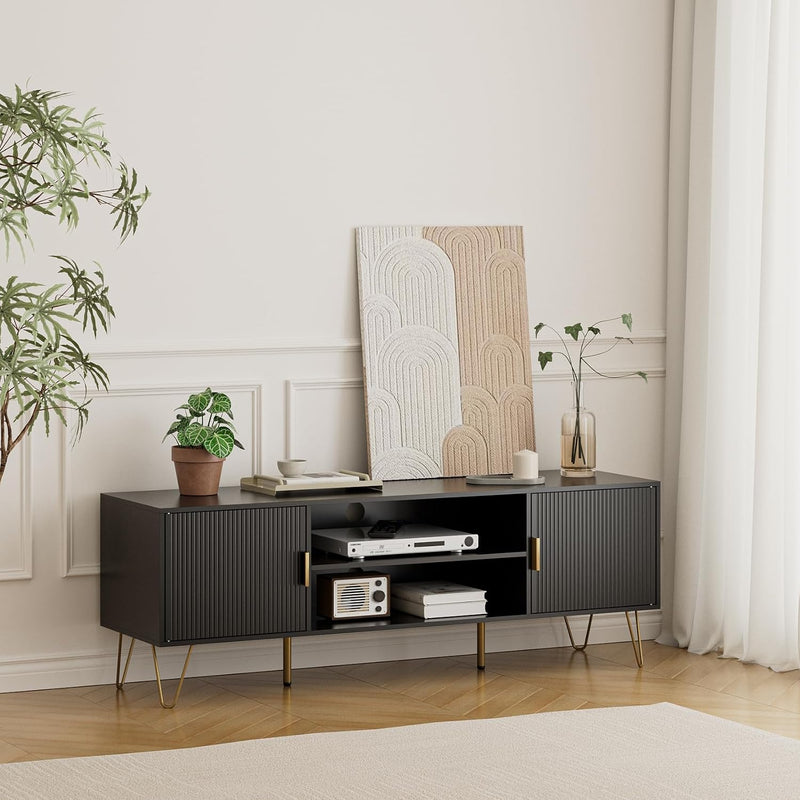 Wood TV Stand for Up to 65 Inch