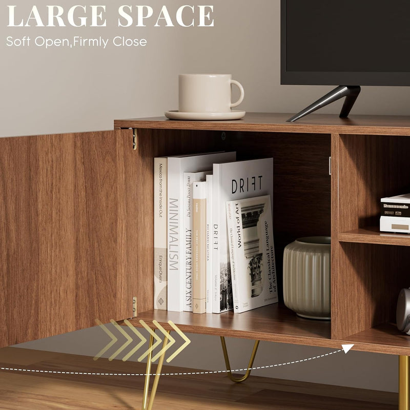 Wood TV Stand for Up to 65 Inch